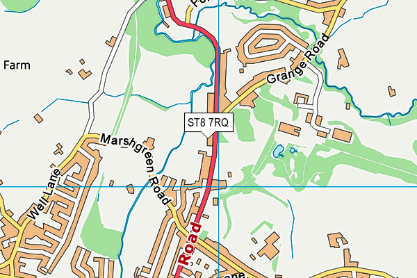 ST8 7RQ map - OS VectorMap District (Ordnance Survey) ST8 7RQ map - OS VectorMap District (Ordnance Survey)
