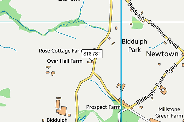 ST8 7ST map - OS VectorMap District (Ordnance Survey) ST8 7ST map - OS VectorMap District (Ordnance Survey)
