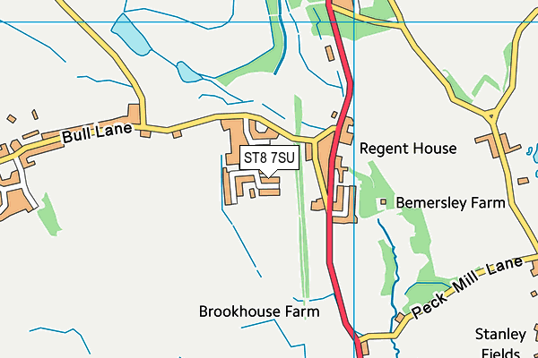 ST8 7SU map - OS VectorMap District (Ordnance Survey) ST8 7SU map - OS VectorMap District (Ordnance Survey)