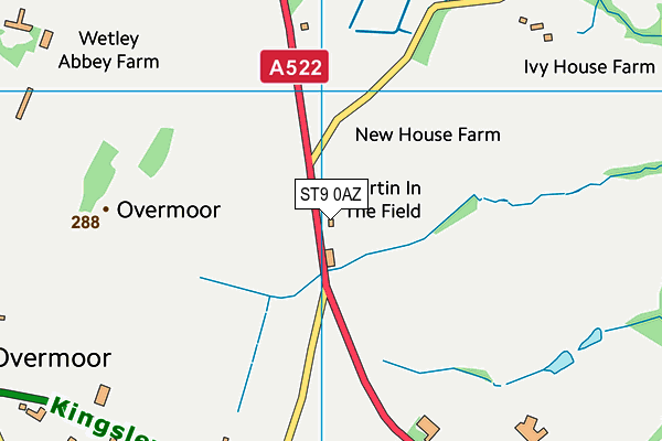 ST9 0AZ map - OS VectorMap District (Ordnance Survey) ST9 0AZ map - OS VectorMap District (Ordnance Survey)