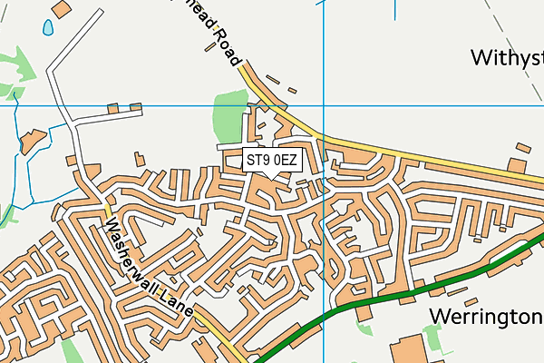 ST9 0EZ map - OS VectorMap District (Ordnance Survey) ST9 0EZ map - OS VectorMap District (Ordnance Survey)