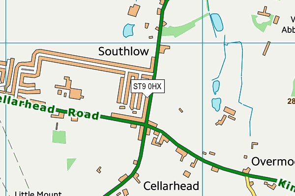 ST9 0HX map - OS VectorMap District (Ordnance Survey) ST9 0HX map - OS VectorMap District (Ordnance Survey)