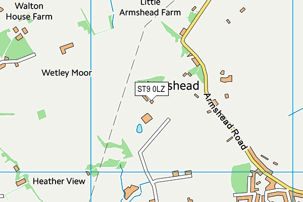 ST9 0LZ map - OS VectorMap District (Ordnance Survey) ST9 0LZ map - OS VectorMap District (Ordnance Survey)