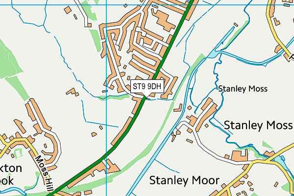 ST9 9DH map - OS VectorMap District (Ordnance Survey) ST9 9DH map - OS VectorMap District (Ordnance Survey)