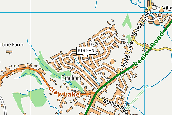 ST9 9HN map - OS VectorMap District (Ordnance Survey) ST9 9HN map - OS VectorMap District (Ordnance Survey)