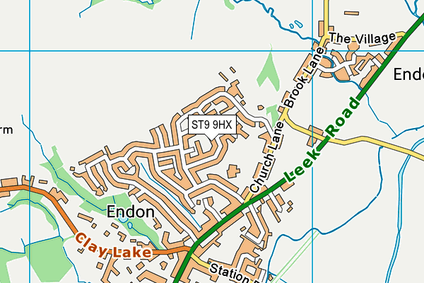 ST9 9HX map - OS VectorMap District (Ordnance Survey) ST9 9HX map - OS VectorMap District (Ordnance Survey)