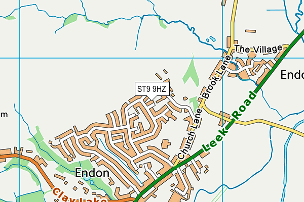 ST9 9HZ map - OS VectorMap District (Ordnance Survey) ST9 9HZ map - OS VectorMap District (Ordnance Survey)