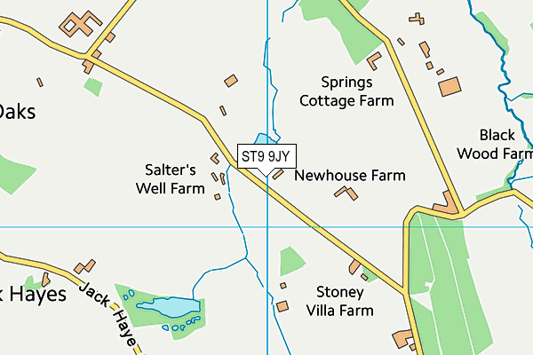 ST9 9JY map - OS VectorMap District (Ordnance Survey) ST9 9JY map - OS VectorMap District (Ordnance Survey)