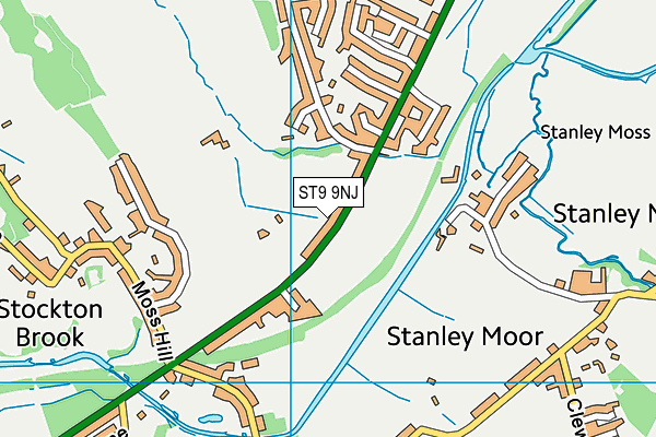 ST9 9NJ map - OS VectorMap District (Ordnance Survey) ST9 9NJ map - OS VectorMap District (Ordnance Survey)