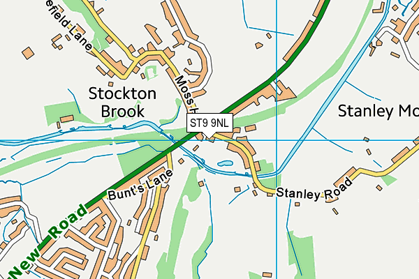 ST9 9NL map - OS VectorMap District (Ordnance Survey) ST9 9NL map - OS VectorMap District (Ordnance Survey)