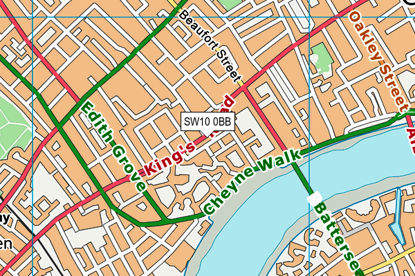 SW10 0BB map - OS VectorMap District (Ordnance Survey) SW10 0BB map - OS VectorMap District (Ordnance Survey)
