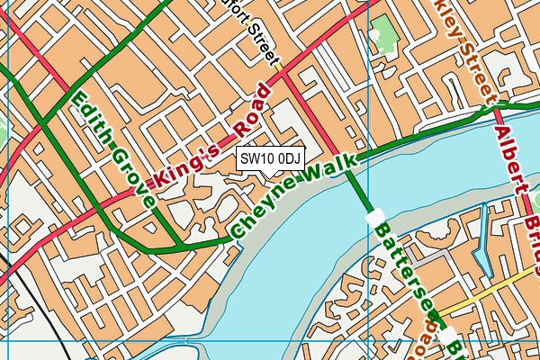 SW10 0DJ map - OS VectorMap District (Ordnance Survey) SW10 0DJ map - OS VectorMap District (Ordnance Survey)