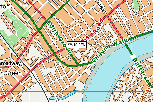 SW10 0EN map - OS VectorMap District (Ordnance Survey) SW10 0EN map - OS VectorMap District (Ordnance Survey)