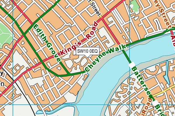 SW10 0EQ map - OS VectorMap District (Ordnance Survey)