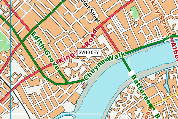 SW10 0EY map - OS VectorMap District (Ordnance Survey) SW10 0EY map - OS VectorMap District (Ordnance Survey)