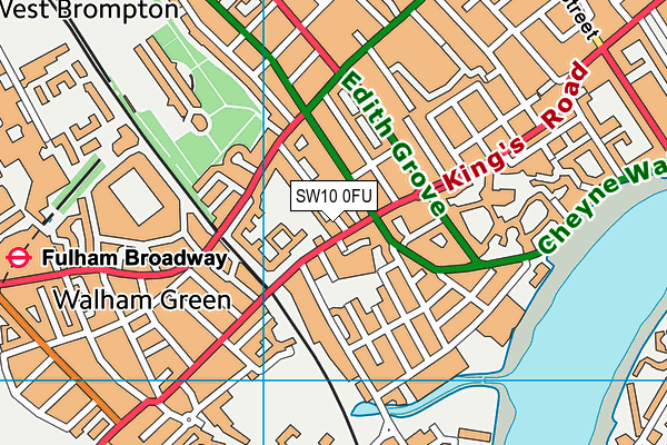 SW10 0FU map - OS VectorMap District (Ordnance Survey) SW10 0FU map - OS VectorMap District (Ordnance Survey)