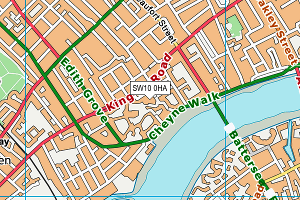 SW10 0HA map - OS VectorMap District (Ordnance Survey) SW10 0HA map - OS VectorMap District (Ordnance Survey)