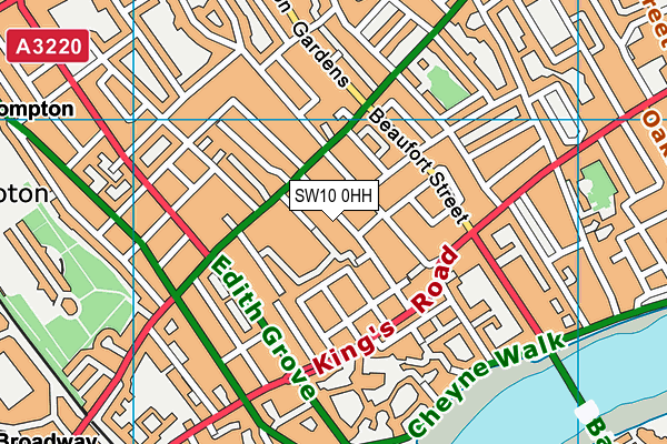 SW10 0HH map - OS VectorMap District (Ordnance Survey) SW10 0HH map - OS VectorMap District (Ordnance Survey)
