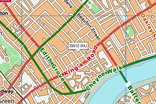 SW10 0HJ map - OS VectorMap District (Ordnance Survey) SW10 0HJ map - OS VectorMap District (Ordnance Survey)