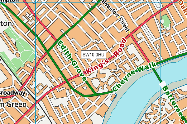 SW10 0HU map - OS VectorMap District (Ordnance Survey)