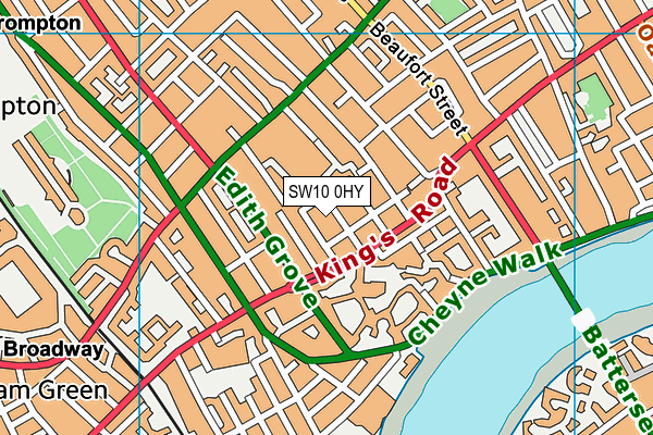 SW10 0HY map - OS VectorMap District (Ordnance Survey) SW10 0HY map - OS VectorMap District (Ordnance Survey)