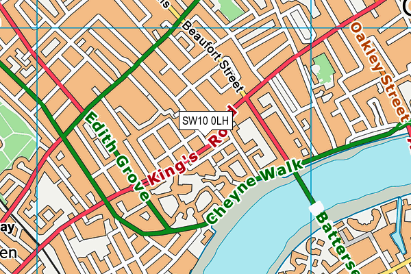 SW10 0LH map - OS VectorMap District (Ordnance Survey) SW10 0LH map - OS VectorMap District (Ordnance Survey)