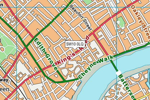 SW10 0LQ map - OS VectorMap District (Ordnance Survey) SW10 0LQ map - OS VectorMap District (Ordnance Survey)