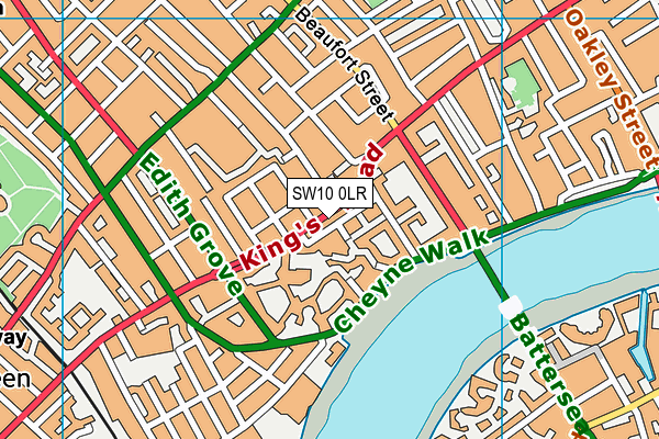 SW10 0LR map - OS VectorMap District (Ordnance Survey)