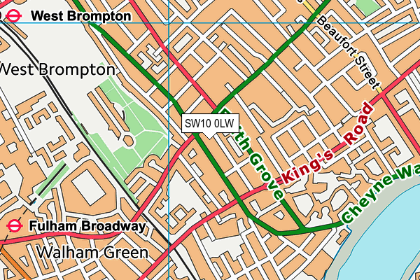 SW10 0LW map - OS VectorMap District (Ordnance Survey) SW10 0LW map - OS VectorMap District (Ordnance Survey)