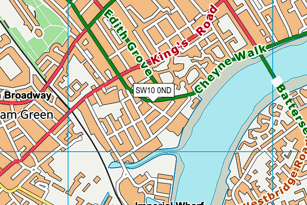 SW10 0ND map - OS VectorMap District (Ordnance Survey) SW10 0ND map - OS VectorMap District (Ordnance Survey)