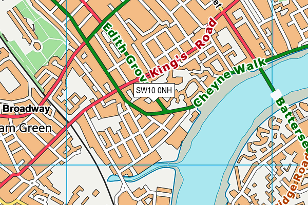 SW10 0NH map - OS VectorMap District (Ordnance Survey) SW10 0NH map - OS VectorMap District (Ordnance Survey)