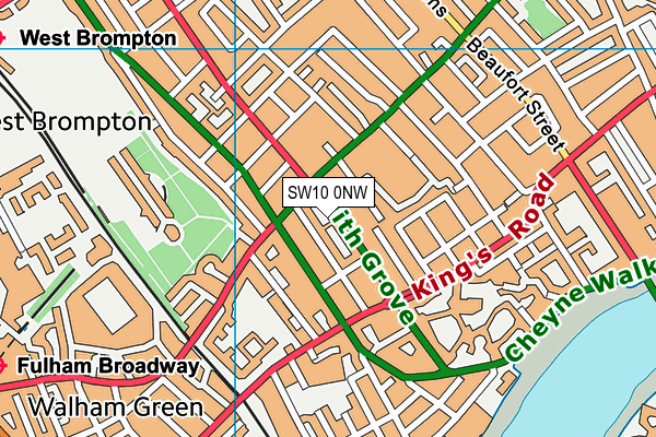 SW10 0NW map - OS VectorMap District (Ordnance Survey) SW10 0NW map - OS VectorMap District (Ordnance Survey)