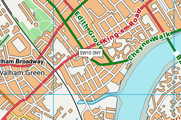 SW10 0NY map - OS VectorMap District (Ordnance Survey) SW10 0NY map - OS VectorMap District (Ordnance Survey)