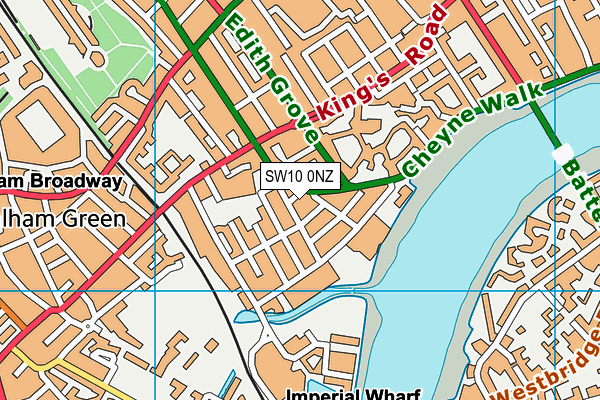 SW10 0NZ map - OS VectorMap District (Ordnance Survey) SW10 0NZ map - OS VectorMap District (Ordnance Survey)