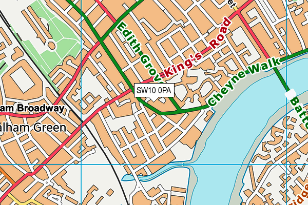 SW10 0PA map - OS VectorMap District (Ordnance Survey) SW10 0PA map - OS VectorMap District (Ordnance Survey)