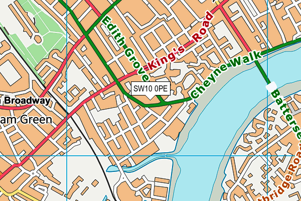 SW10 0PE map - OS VectorMap District (Ordnance Survey) SW10 0PE map - OS VectorMap District (Ordnance Survey)