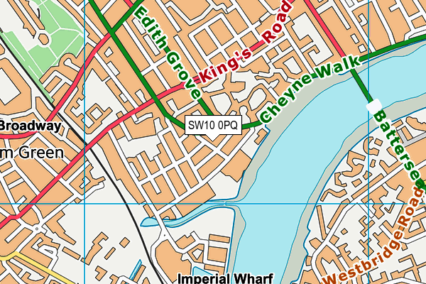 SW10 0PQ map - OS VectorMap District (Ordnance Survey) SW10 0PQ map - OS VectorMap District (Ordnance Survey)