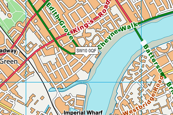 SW10 0QF map - OS VectorMap District (Ordnance Survey) SW10 0QF map - OS VectorMap District (Ordnance Survey)