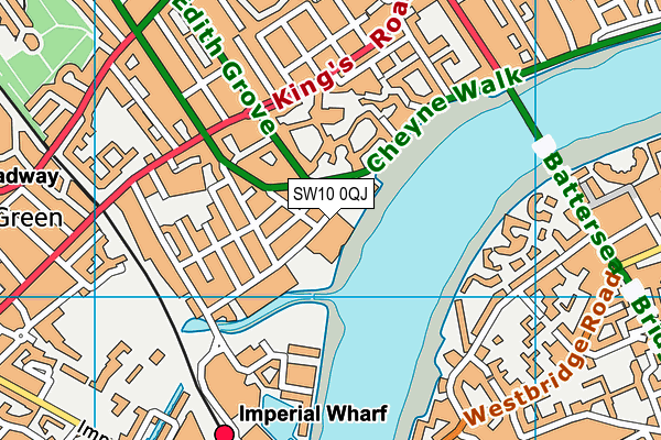 SW10 0QJ map - OS VectorMap District (Ordnance Survey) SW10 0QJ map - OS VectorMap District (Ordnance Survey)