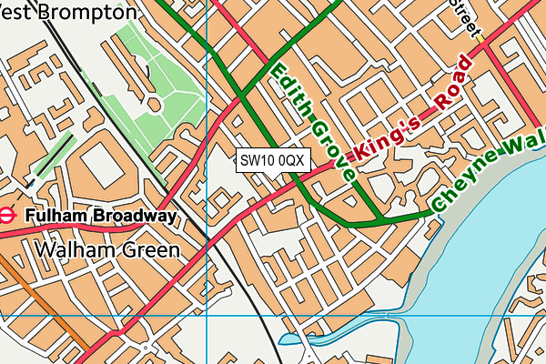 SW10 0QX map - OS VectorMap District (Ordnance Survey) SW10 0QX map - OS VectorMap District (Ordnance Survey)