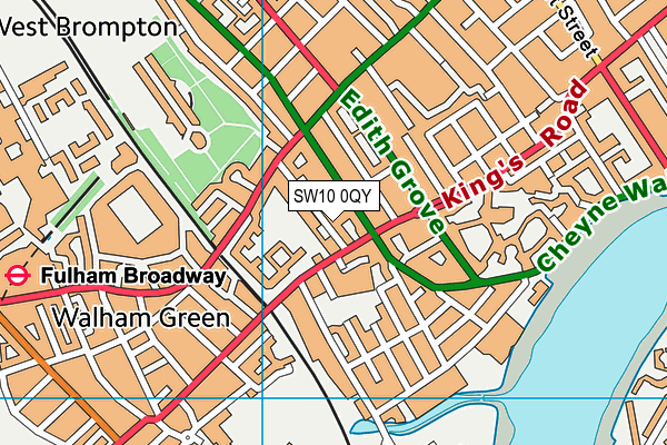 SW10 0QY map - OS VectorMap District (Ordnance Survey) SW10 0QY map - OS VectorMap District (Ordnance Survey)