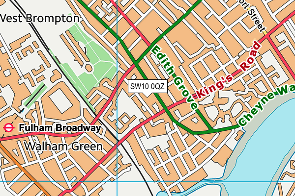 SW10 0QZ map - OS VectorMap District (Ordnance Survey) SW10 0QZ map - OS VectorMap District (Ordnance Survey)