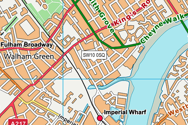 SW10 0SQ map - OS VectorMap District (Ordnance Survey) SW10 0SQ map - OS VectorMap District (Ordnance Survey)