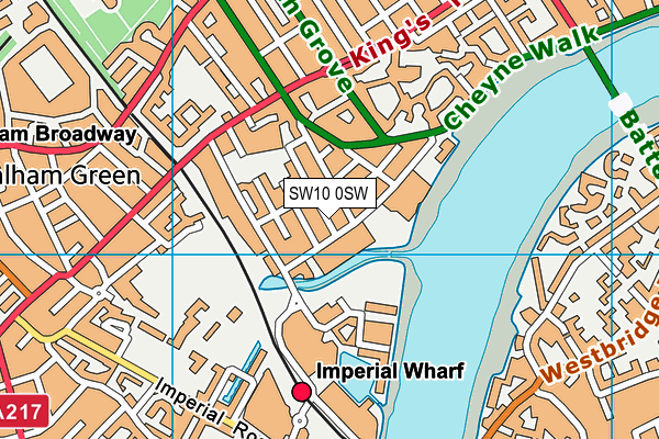 SW10 0SW map - OS VectorMap District (Ordnance Survey) SW10 0SW map - OS VectorMap District (Ordnance Survey)