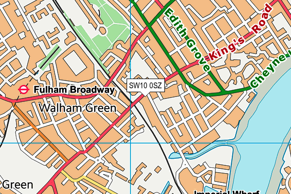SW10 0SZ map - OS VectorMap District (Ordnance Survey) SW10 0SZ map - OS VectorMap District (Ordnance Survey)