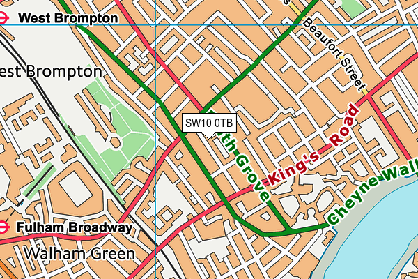 SW10 0TB map - OS VectorMap District (Ordnance Survey) SW10 0TB map - OS VectorMap District (Ordnance Survey)