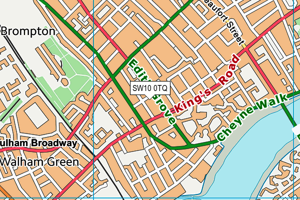 SW10 0TQ map - OS VectorMap District (Ordnance Survey) SW10 0TQ map - OS VectorMap District (Ordnance Survey)