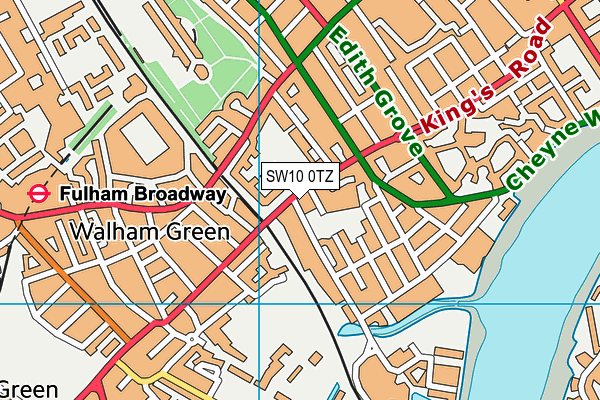 SW10 0TZ map - OS VectorMap District (Ordnance Survey) SW10 0TZ map - OS VectorMap District (Ordnance Survey)