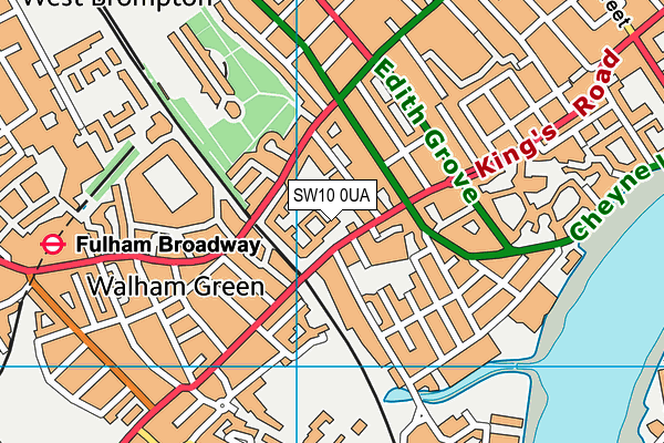 SW10 0UA map - OS VectorMap District (Ordnance Survey) SW10 0UA map - OS VectorMap District (Ordnance Survey)