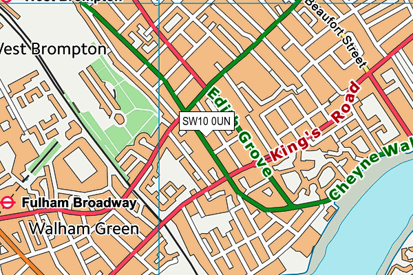 SW10 0UN map - OS VectorMap District (Ordnance Survey) SW10 0UN map - OS VectorMap District (Ordnance Survey)
